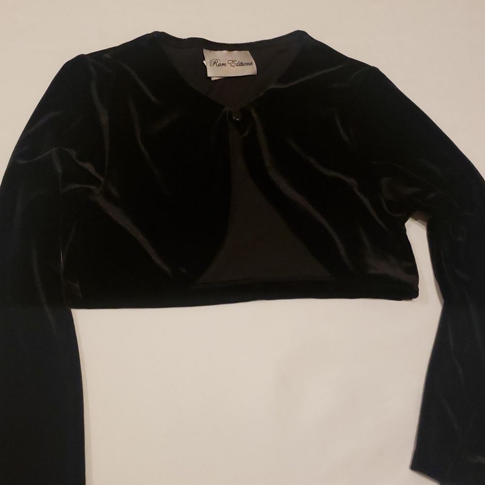 Black Velvet shrug girls size 7